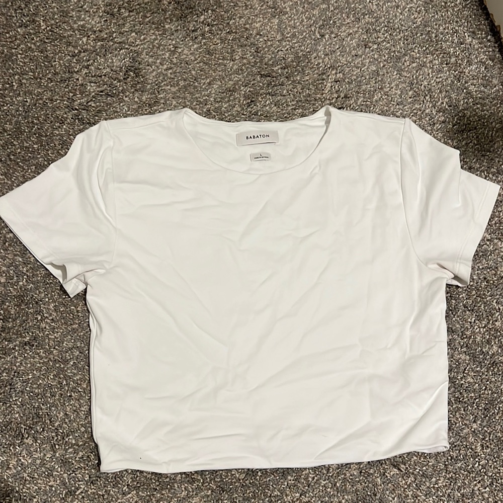 Aritzia Babaton Contour Crew cropped t-shirt